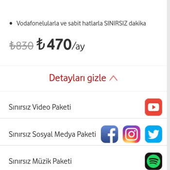 Vodafone Fahiş Kampanya Teklifleri