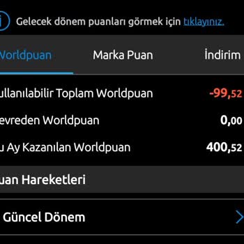 Yapı Kredi World Puan Tezgahı
