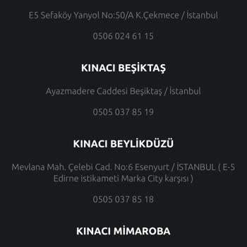 Kınacı İşkembe Salonu Kınacı Çorbacı Beylikdüzü