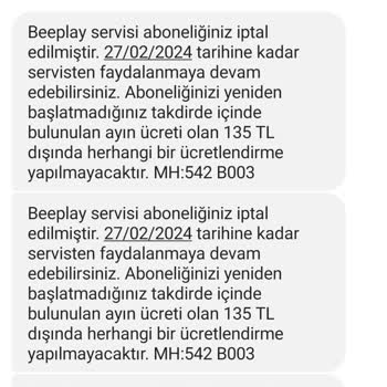 Beeplay İade Edilmesini İstiyorum