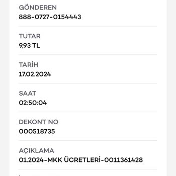 Akbank MKK İşlem Ücreti Hakkında!
