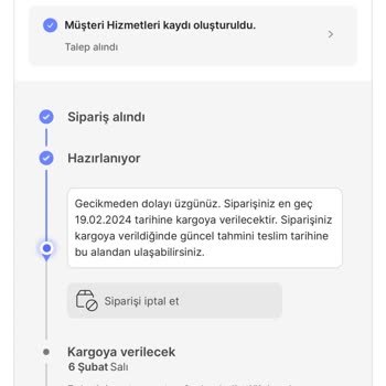 Ebebek Siparişimi Göndermedi