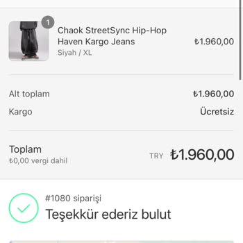 Chaok Store Sipariş Sorunu Ve İletişim Eksikliği