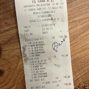 17 Burda AVM KFC Ödemesi Yapılan Sipariş Eksik Ürün Var