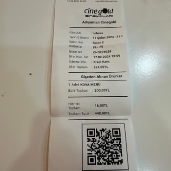 Adıyaman Park Avm Cinegold 4 Kişi Olmadan Film Başlamaz