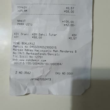 Pekdemir Çiftliği AVM Eksik Para Üstü