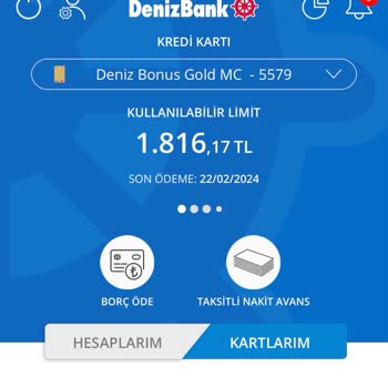 Denizbank Yıllık Kart Ücreti
