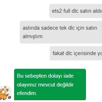 Oyun Alışveriş (oyunalisveris.com) Oyunalisveris.com Eksik Ürünü İade Almıyor.