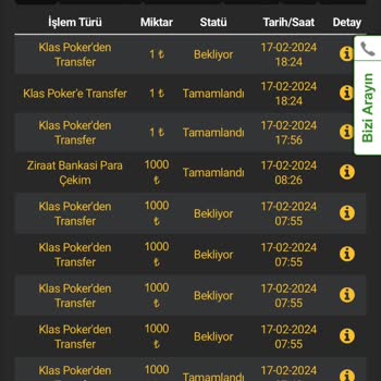 Klas Poker'den Transfer Yaptım 14 Saattir Para Gelmiyor
