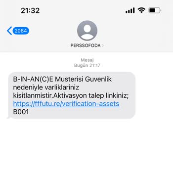 Binance Müşteri Güvenlik Spamı
