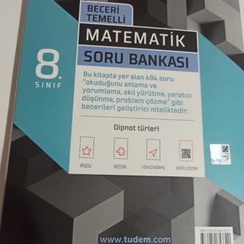 Tudem Yayınları 8. Sınıf Matematik Soru Bankası Video Çözümler Yok!
