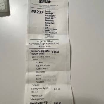 Yemeksepeti Mega Çiğköfte Hayal Kırıklığı