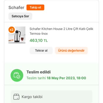 Schafer Termos Sıcak Tutmuyor