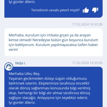 TurkNet Ekipleri Verilen Saat Aralığında Kuruluma Gelmiyor!
