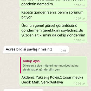 Stanley Kutup Ayısı Adlı Firmanın İlgisizliği