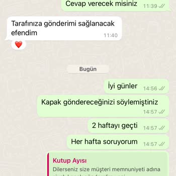 Stanley Kutup Ayısı Adlı Firmanın İlgisizliği