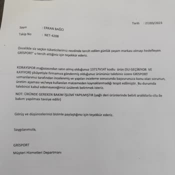Koray Spor Trendyol Müşterileri Memnuniyetine Değer Vermiyor