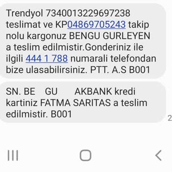 PTT Kargo Ürünler Yanlış Kişiye Gidiyor