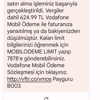 Payguru Bilgim Dahilinde Olmadan Faturama Ek Ücret Yansıtılmış Vodafone'a