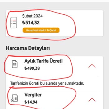 Vodafone Yüksek Tarife Uyguluyor