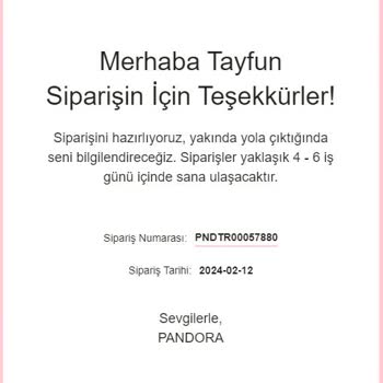 Pandora Mücevher Pandora'dan Aldığım Ürün Halen Kargoya Verilmedi