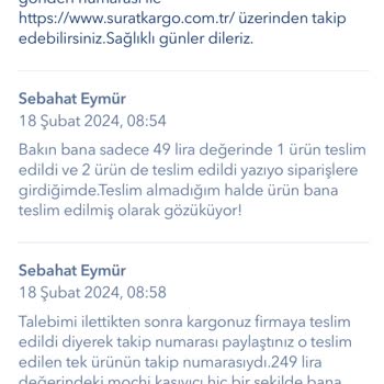 Baby Mall Eksik Ürün Gönderimi