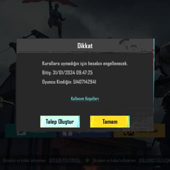 Haksız Yasağa Karşı PUBG Hesabımın Kurtarılması Talebi