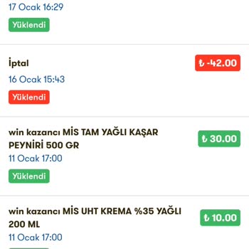 Şok Market Wın Puanı Silinmesi