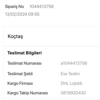Koçtaş'ın DHL Lojistik Firması Ürünü Günlerdir Teslim Edemiyor