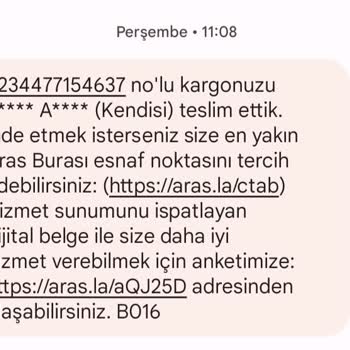 Aras Kargo Teslim Edilmeyen Kargo