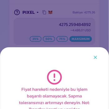 Pancakeswap Pixel Token Transaction Error