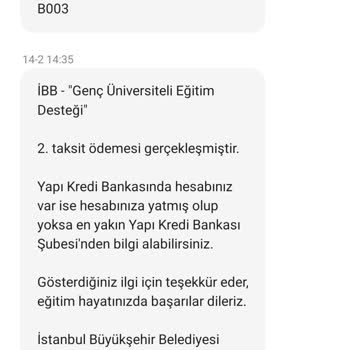 İBB - İstanbul Büyükşehir Belediyesi Genç Üniversiteli Eğitim Yardımını Çekemedim!