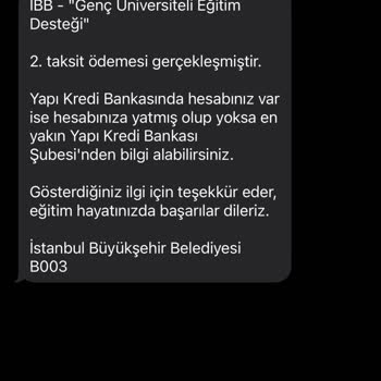 İBB Genç Üniversiteli 2. Taksit Çekemiyorum