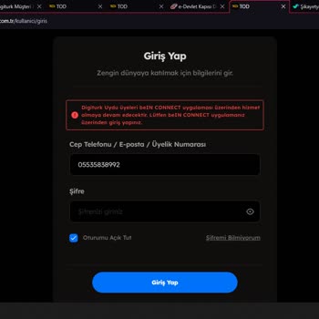 Tod Ve Digiturk İnternet Şikayeti