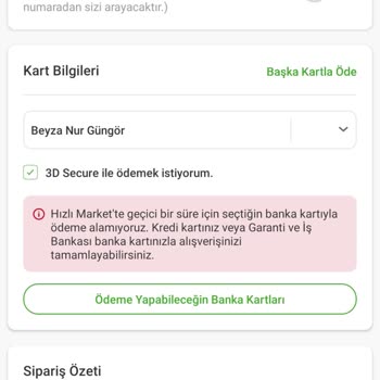 Trendyol Hızlı Market Ziraat Kartıyla Trendyol Alışveriş Sıkıntısı: Çözüm Bekleniyor!