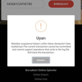 BURULAŞ Belediye Sorgulama Sorunu