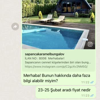 Sapanca Karamel Bungalov Ücret İadesi Verilmedi