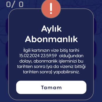 BURULAŞ Abonman Yükleyemiyorum Acil Bakın