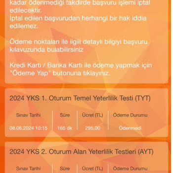 ÖSYM Ücretim Ödenmedi Görünüyor