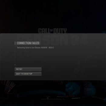 Superonline Warzone Networking Failed To Start (Hueneme Negev) Hatası
