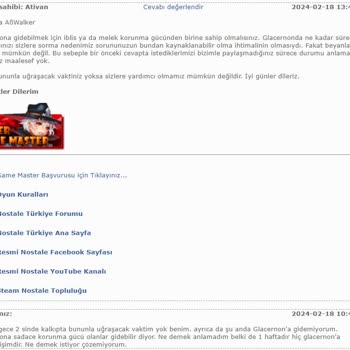 Gameforge "Oyun Desteği" Ekibinin Üslupsuz Dönüşü.