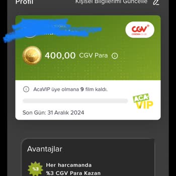 Paribu Cineverse CGV Para Kullanamama