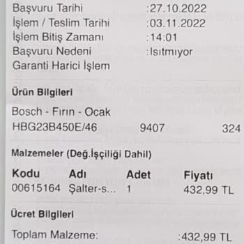 Bosch Tekrar Eden Arıza