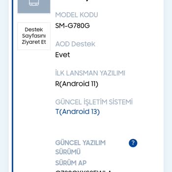 Samsung S20fe Sm-g780g Modeli Android 14 Güncelleme Sorunu