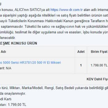 D&R Yanlış Ürün Gönderimi