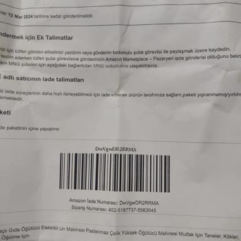 Amazon İade Talebinde Sorun