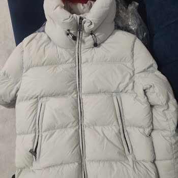 Lufian Kaz Tüyü Erkek Beyaz Mont