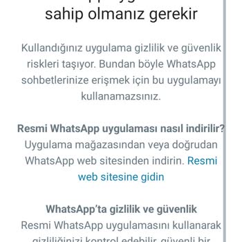 WhatsApp Resmi Olmayan WhatsApp
