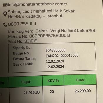 Monster Notebook Norton360 Kartı Eksik