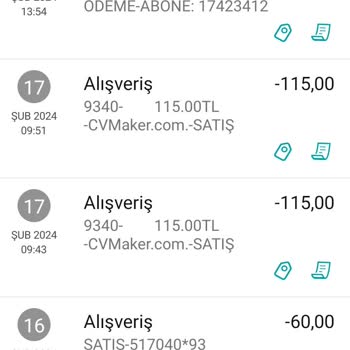 Cvmaker.com.tr Hesabımdan Bilgim Dışında Çekim